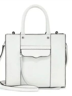 Rebecca Minkoff White Structured Satchel with Top Handles